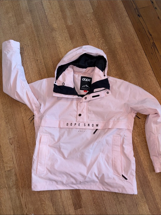 DOPE Jackets & Blazers - DOPESNOW Light Pink SnowBoard Pullover Anorak with Black Trim
